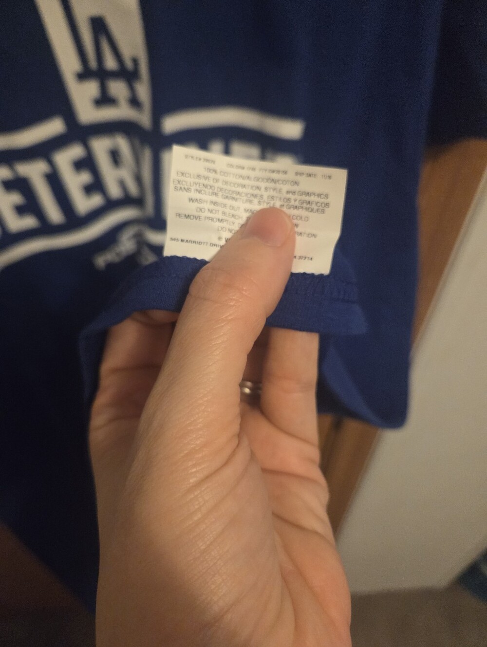 Majestic Los Angeles Dodgers Postseason Shirt Sz Large Men's NWOT MLB - Picture 4 of 5